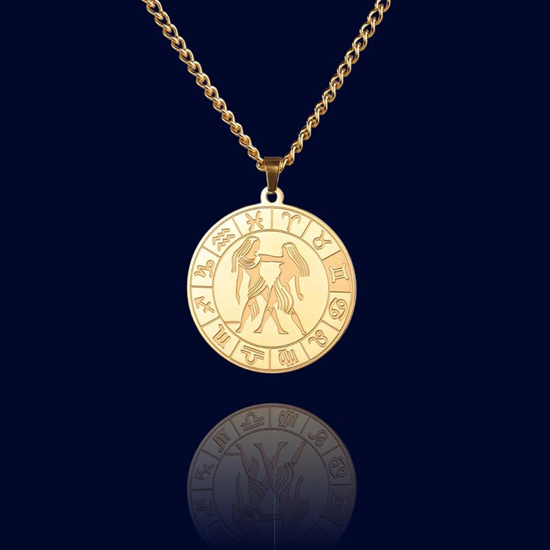 Collier Signe du Zodiaque Gémeaux - Pendentif Cadran "Eldorado"