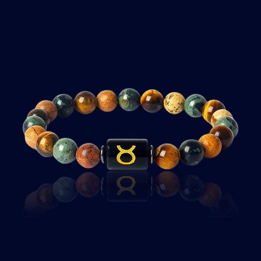 Bracelet du Zodiaque Taureau - Pierre de Jaspe "Hestia"