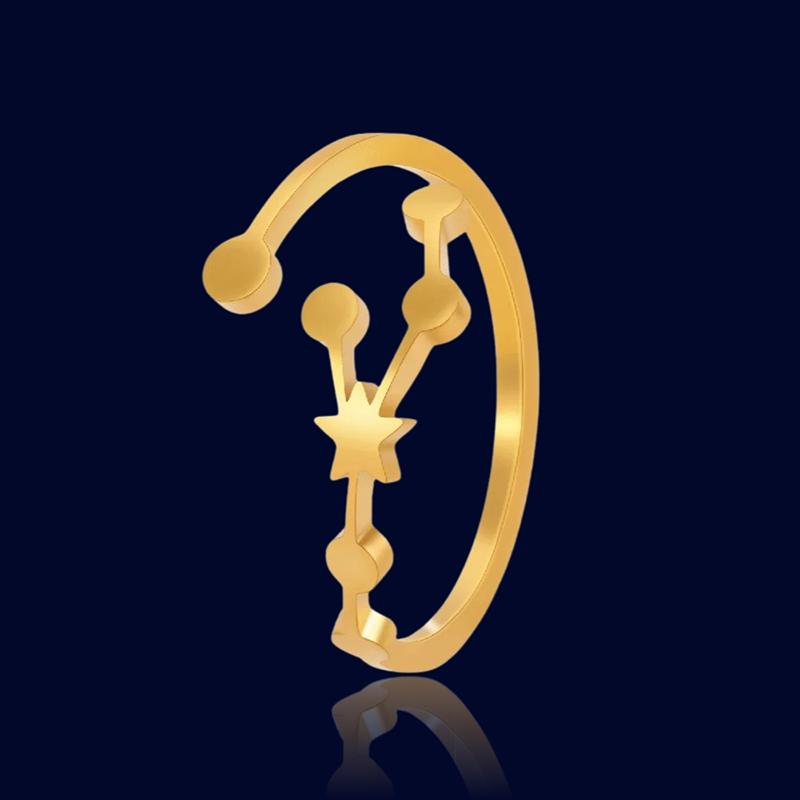 Bague Constellation Astrologique Taureau "Cassiopeia"