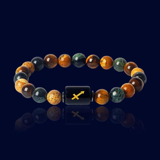 Bracelet du Zodiaque Sagittaire - Pierre de Jaspe "Hestia"