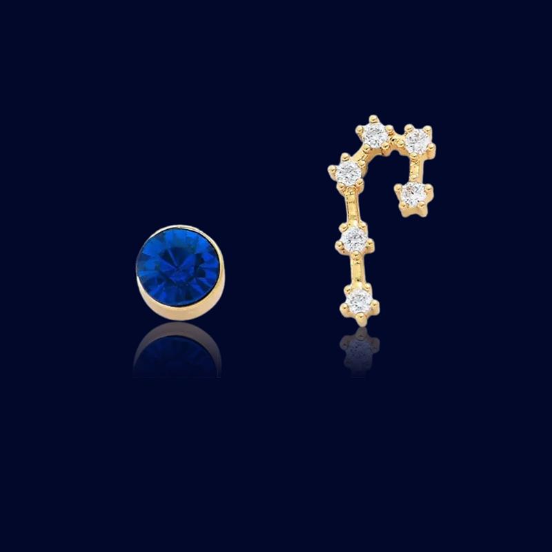 Boucles d'oreilles Signe Astro Pierre Gémeaux "Phoebe"