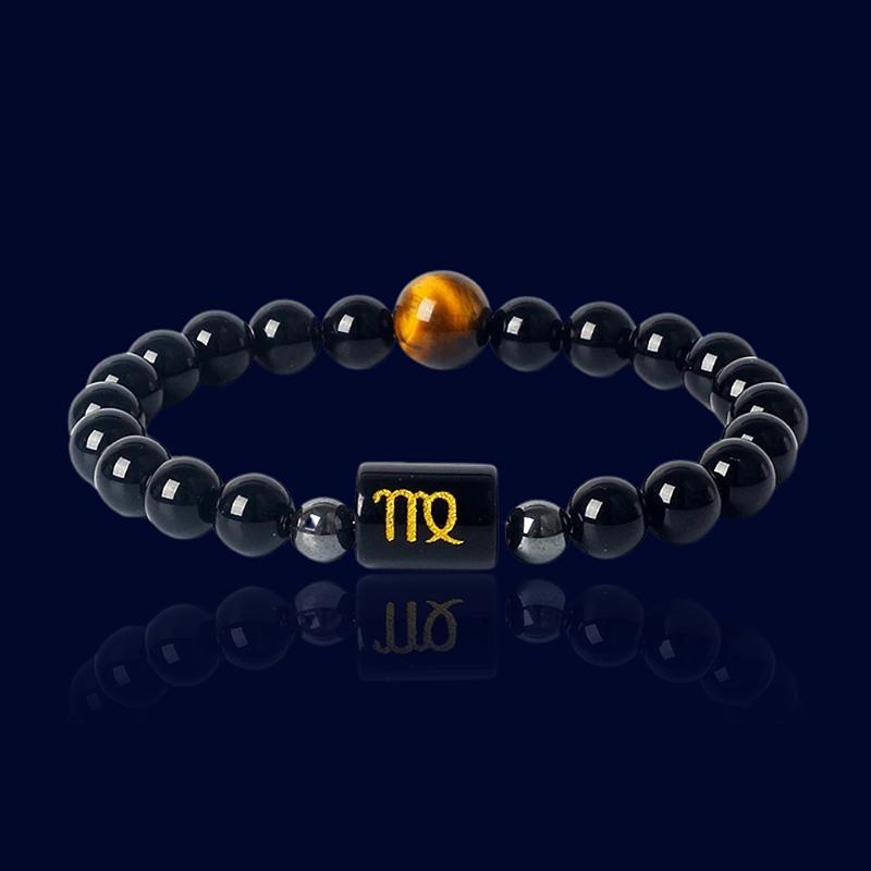 Bracelet Signe Zodiaque Vierge - Oeil de Tigre Jaune "Artemis"