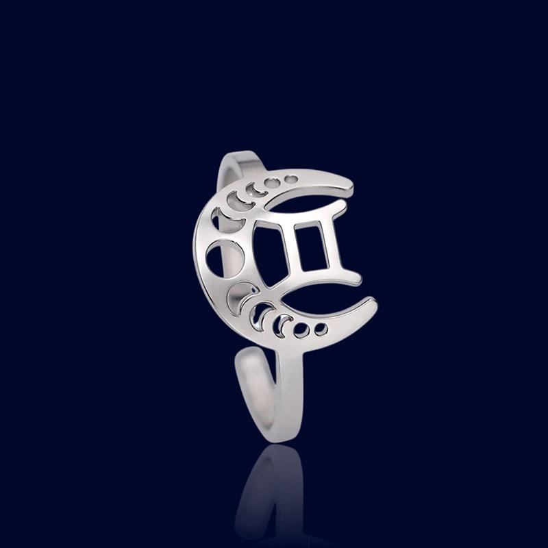 Bague Signe Astro Lunaire Gémeaux "Astrae"