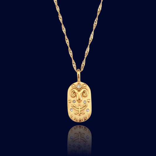 Pendentif Signe Astro Bélier - Collier Ecriture "Ceres"