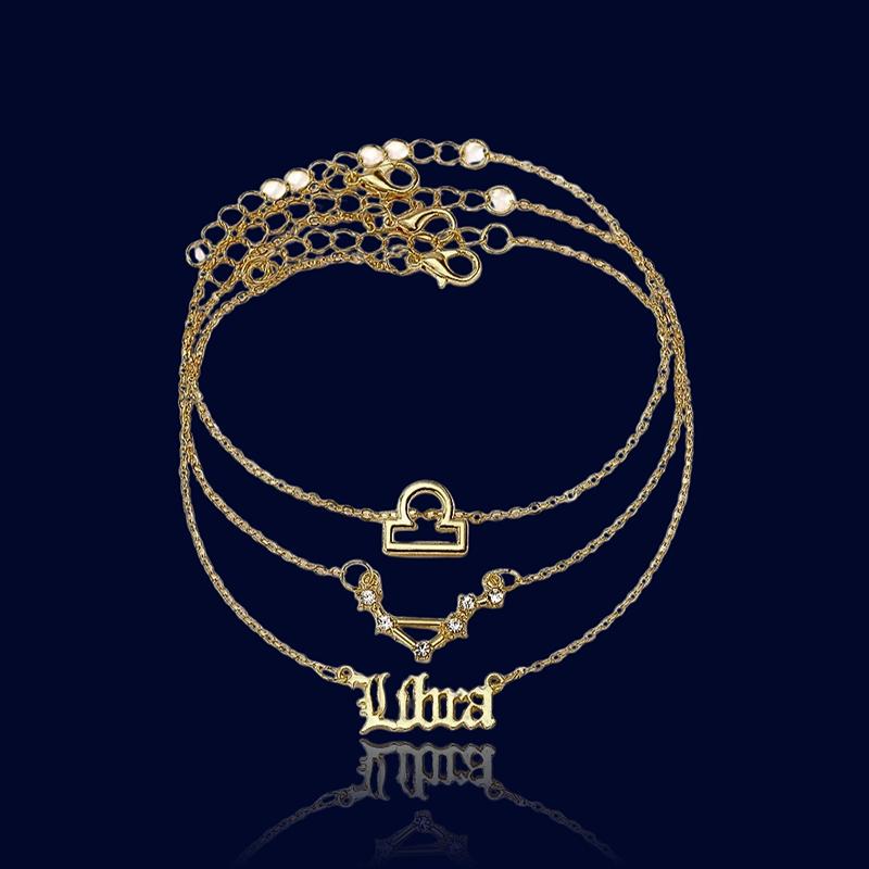 Bracelets de Cheville Astrologique 3 Pièces Balance "Zeus"