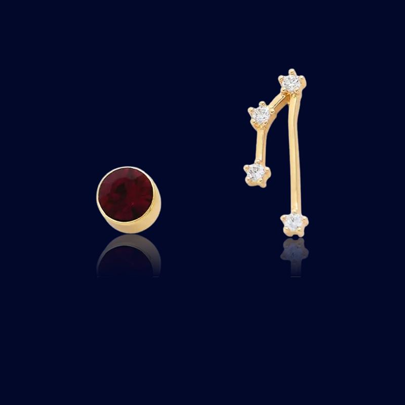 Boucles d'oreilles Signe Astro Pierre Taureau "Phoebe"