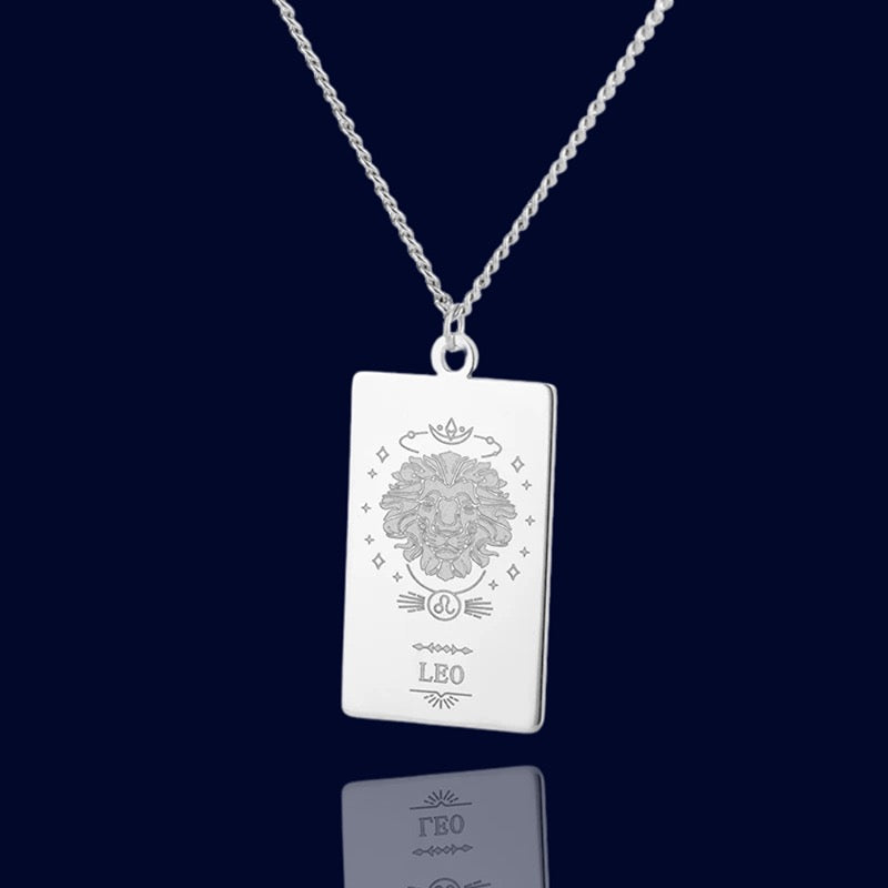 Collier Signe Zodiaque Lion - Pendentif Parchemin "Echidna"
