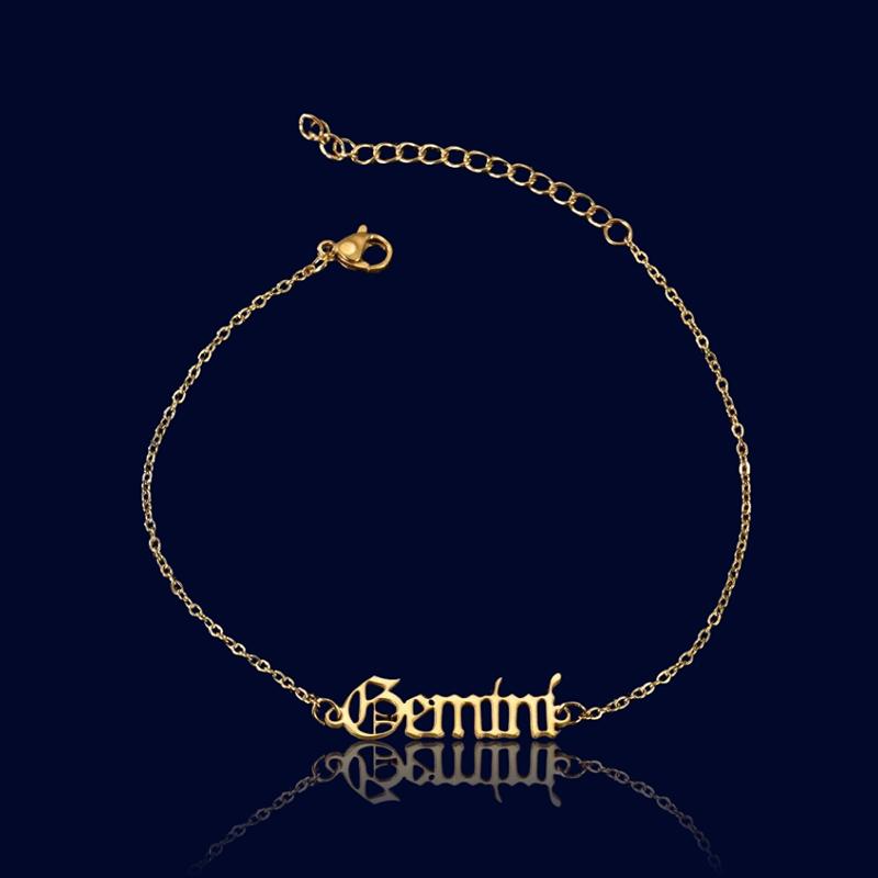 Chaine de cheville Signe Zodiaque Gémeaux "Ganymède"