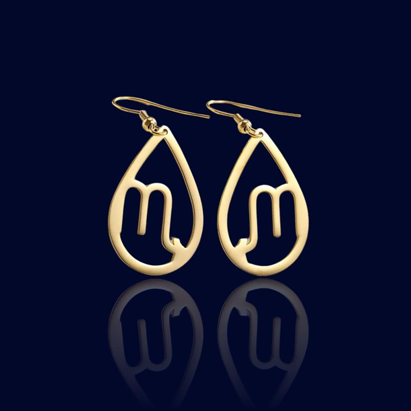 Boucles d'oreilles Astrologique Ovales Scorpion "Helios"