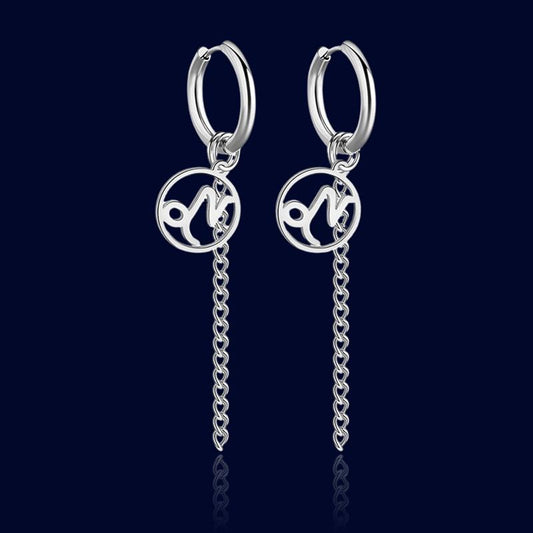 Boucles d'oreilles Pendantes Signe du Zodiaque Capricorne "Titania"