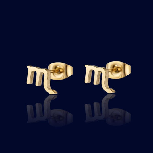 Boucles d'oreilles du Zodiaque Or Scorpion "Medusa"