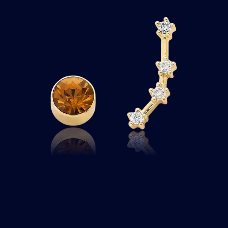 Boucles d'oreilles Signe Astro Pierre Bélier "Phoebe"