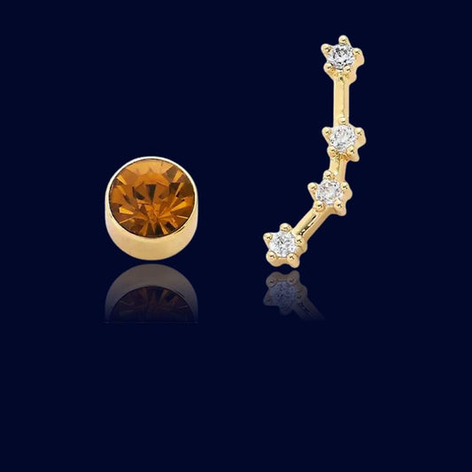 Boucles d'oreilles Signe Astro Pierre Bélier "Phoebe"