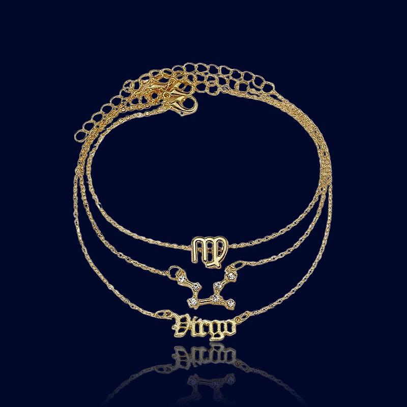 Bracelets de Cheville Astrologique 3 Pièces Vierge "Zeus"