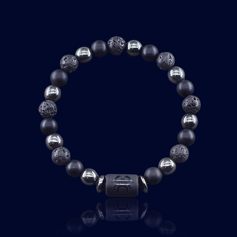 Bracelet Astrologique Cancer - Pierre de Lave "Hephaïstos"