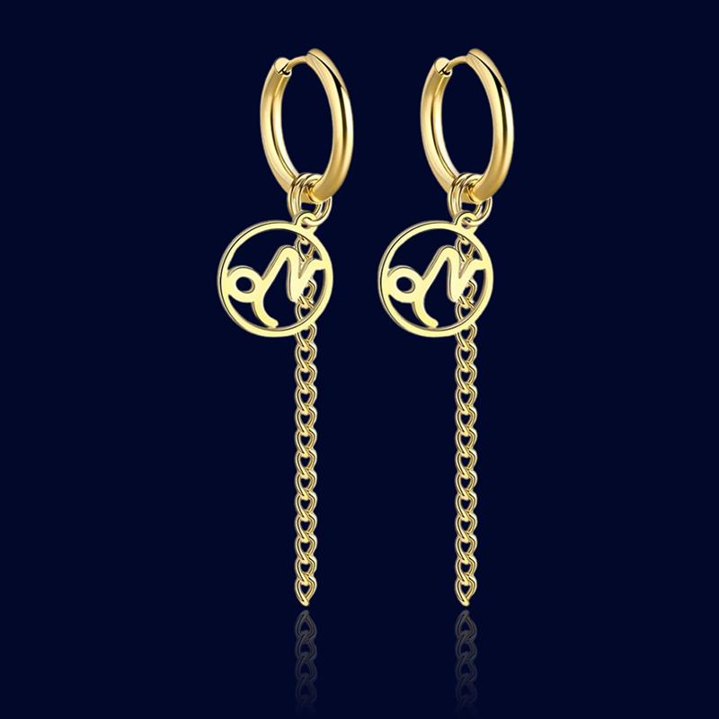Boucles d'oreilles Pendantes Signe du Zodiaque Capricorne "Titania"