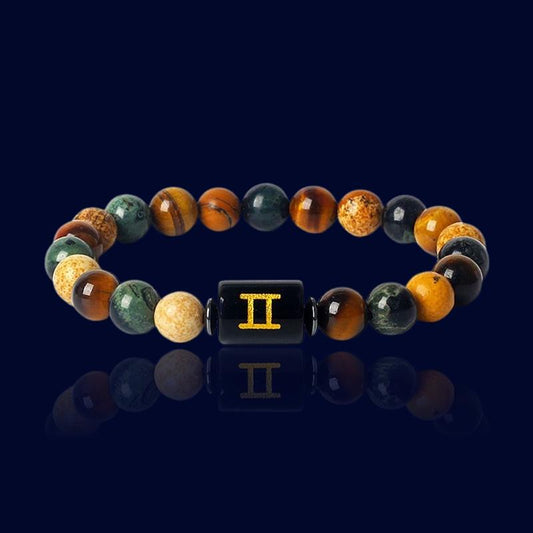 Bracelet du Zodiaque Gémeaux - Pierre de Jaspe "Hestia"