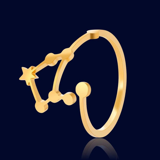 Bague Constellation Astrologique Balance "Cassiopeia"