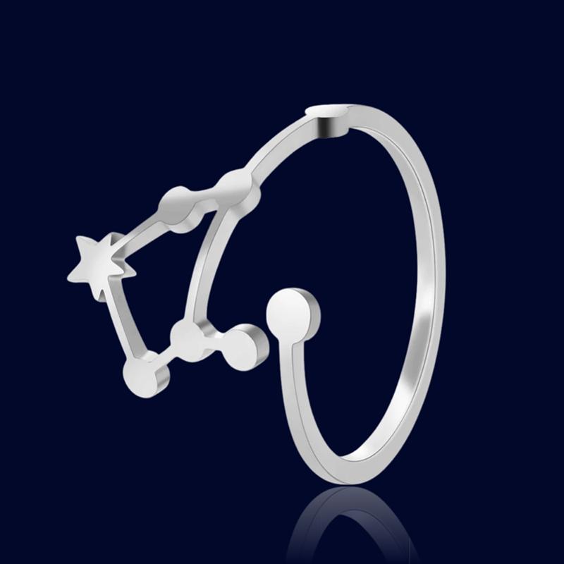 Bague Constellation Astrologique Balance "Cassiopeia"