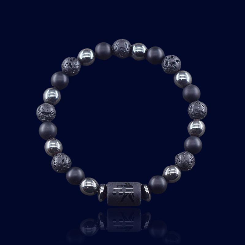 Bracelet Astrologique Balance - Pierre de Lave "Hephaïstos"