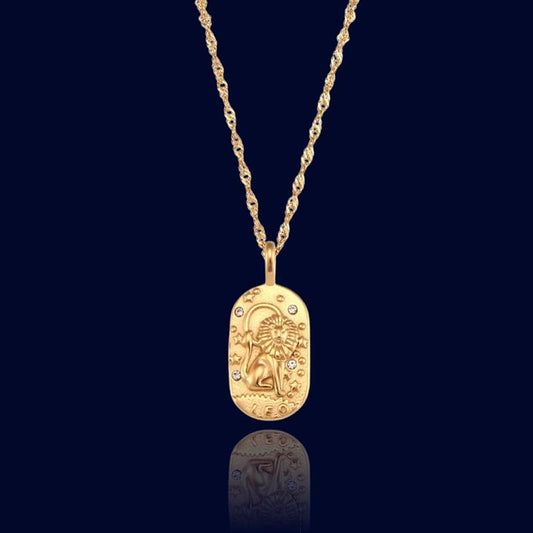 Pendentif Signe Astro Lion - Collier Ecriture "Ceres"