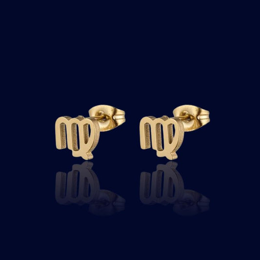 Boucles d'oreilles du Zodiaque Or Vierge "Medusa"