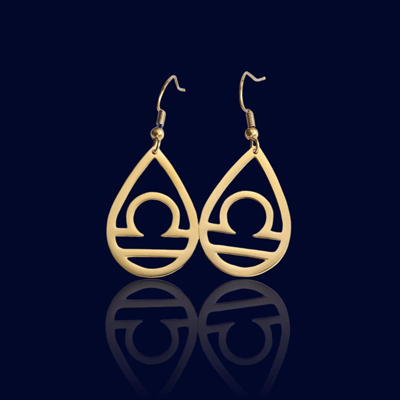 Boucles d'oreilles Astrologique Ovales Balance "Helios"