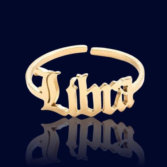 Bague Signe Zodiaque Ecriture Balance "Alcyone"