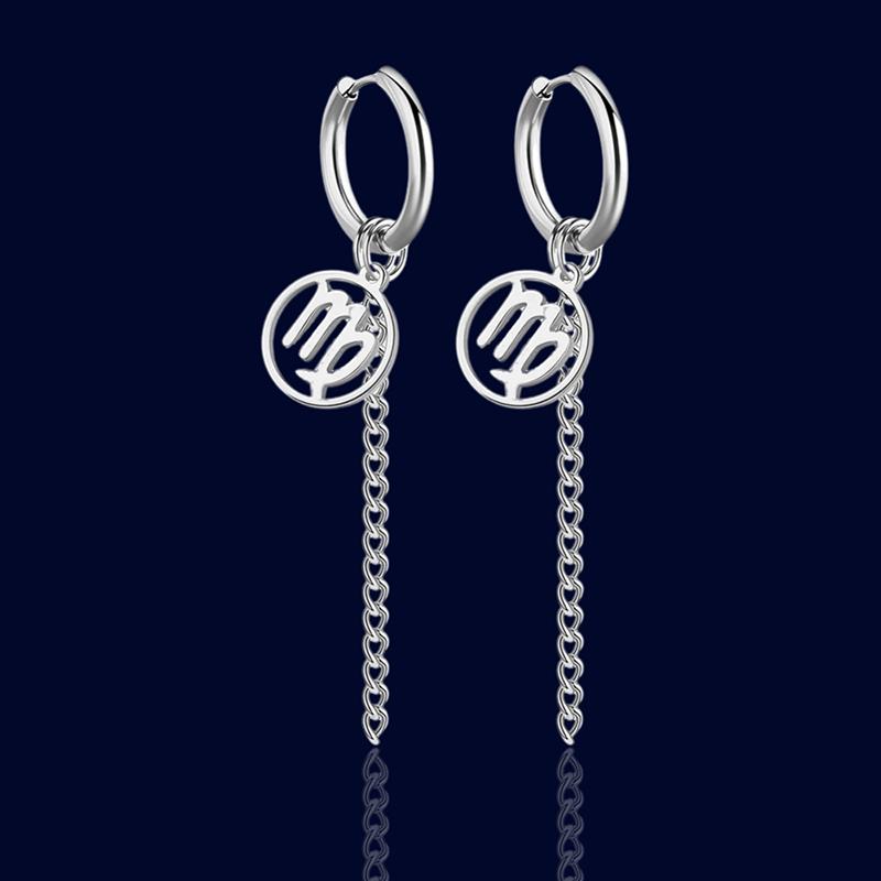 Boucles d'oreilles Pendantes Signe du Zodiaque Vierge "Titania"