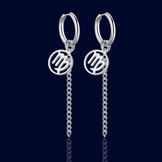 Boucles d'oreilles Pendantes Signe du Zodiaque Vierge "Titania"