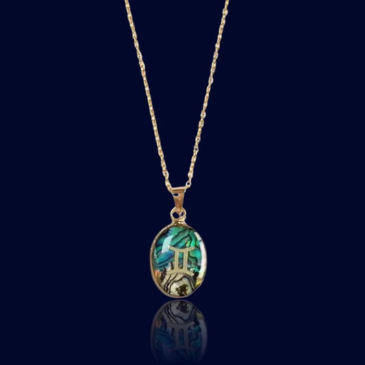 Pendentif Zodiaque Gémeaux - Pierre de Nacre "Orion"