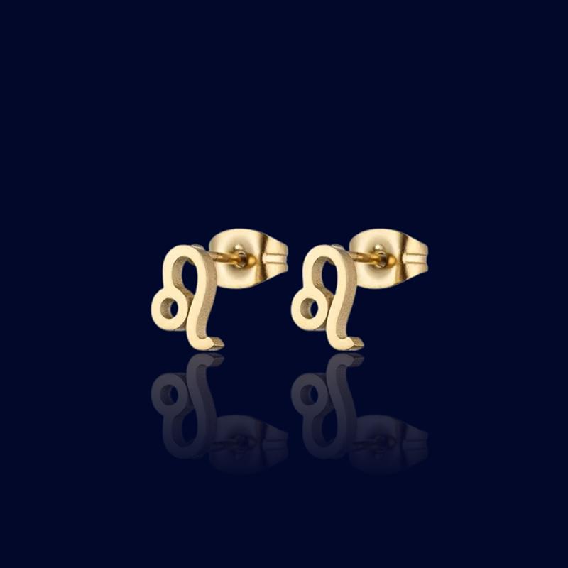 Boucles d'oreilles du Zodiaque Or Lion "Medusa"