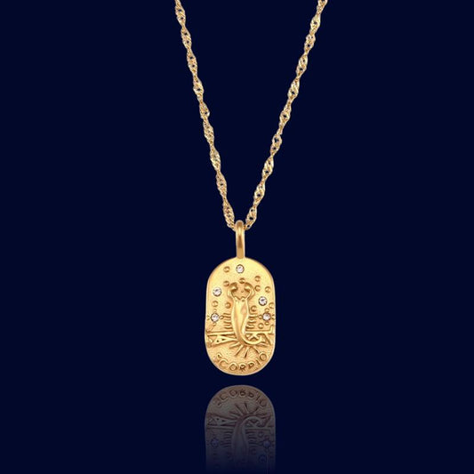 Pendentif Signe Astro Scorpion - Collier Ecriture "Ceres"