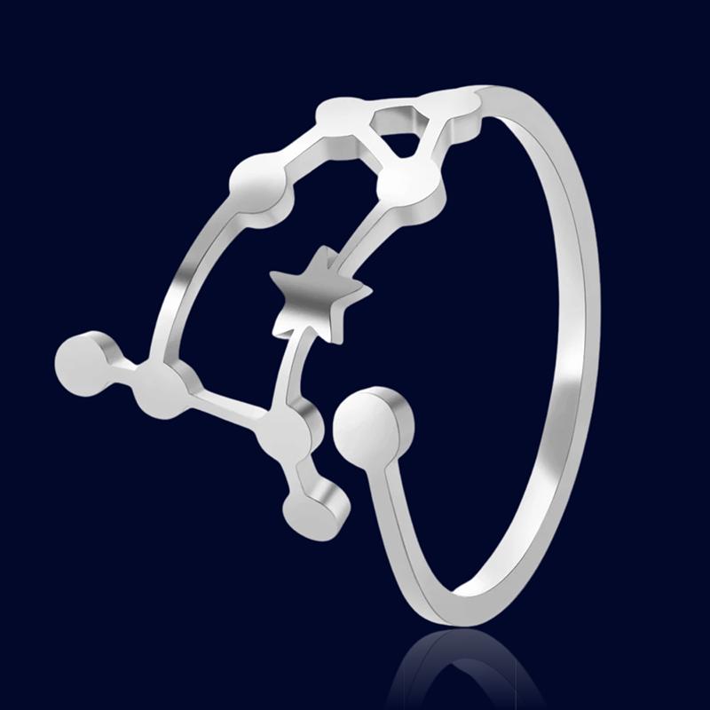 Bague Constellation Astrologique Gémeaux "Cassiopeia"