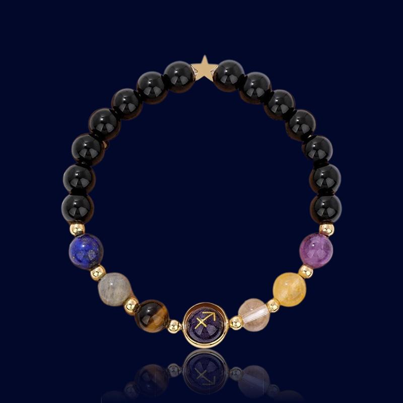Bracelet Signe Astro Sagittaire - Pierre naturelle "Eurydice"