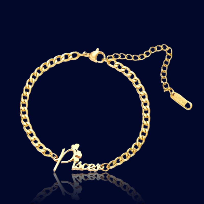Gourmette Zodiaque Poissons - Bijou Ecriture "Eros"