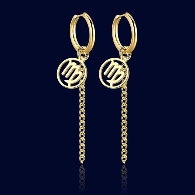 Boucles d'oreilles Pendantes Signe du Zodiaque Vierge "Titania"