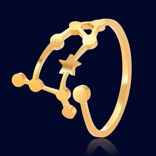 Bague Constellation Astrologique Gémeaux "Cassiopeia"