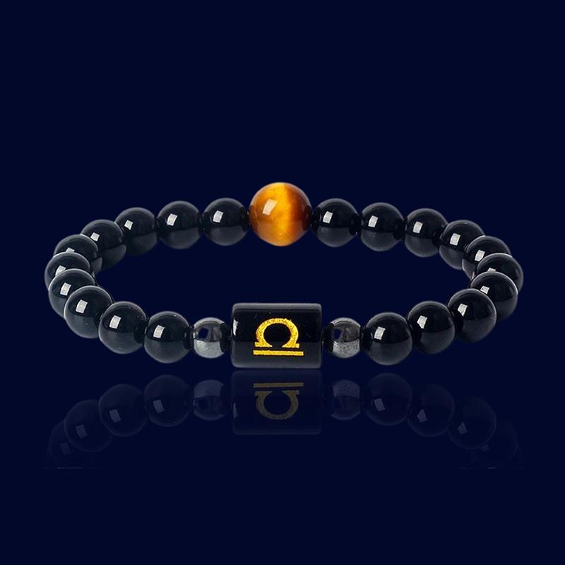 Bracelet Signe Zodiaque Balance - Oeil de Tigre Jaune "Artemis"