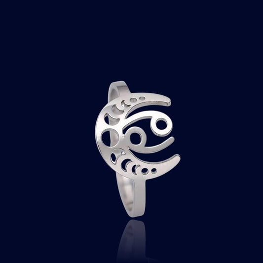 Bague Signe Astro Lunaire Cancer "Astrae"