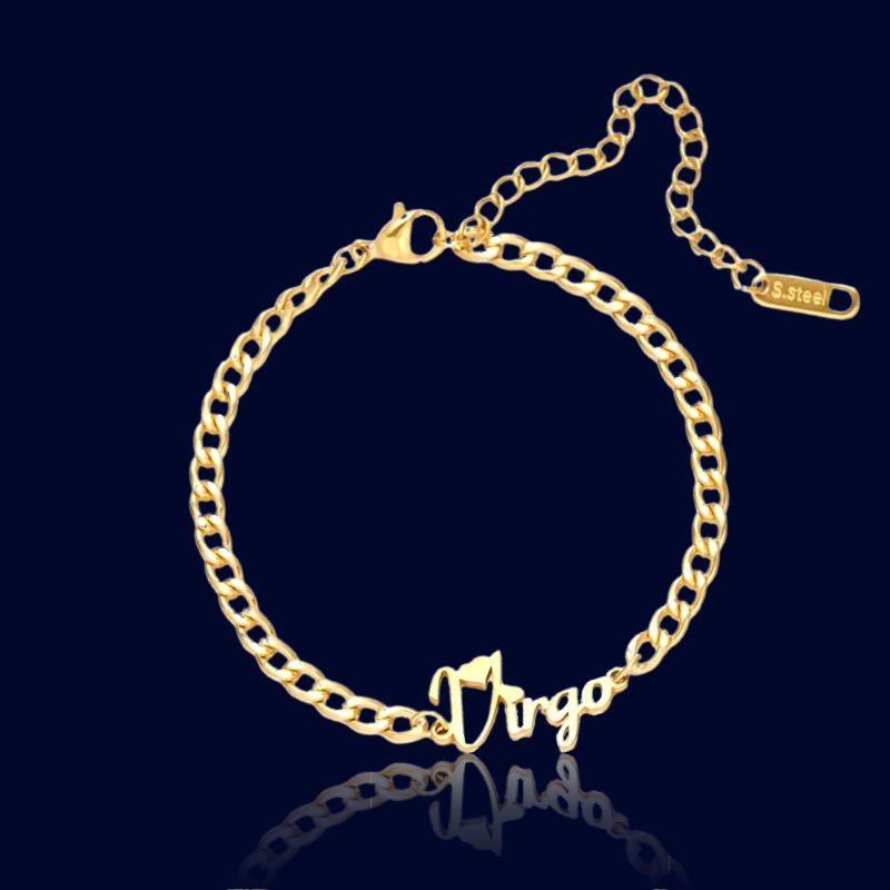 Gourmette Zodiaque Vierge - Bijou Ecriture "Eros"