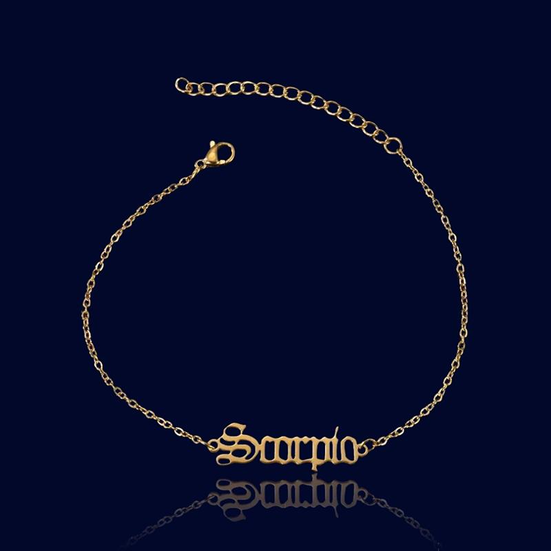 Chaine de cheville Signe Zodiaque Scorpion "Ganymède"
