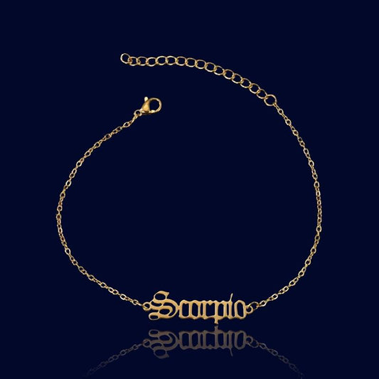 Chaine de cheville Signe Zodiaque Scorpion "Ganymède"