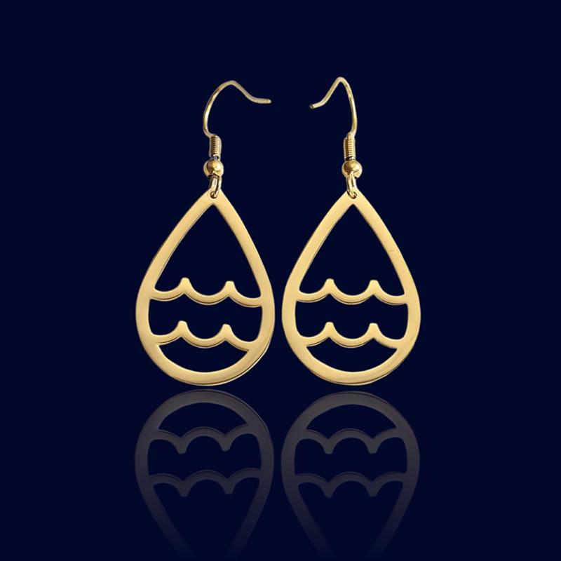 Boucles d'oreilles Astrologique Ovales Verseau "Helios"