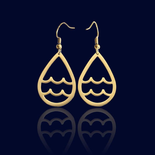 Boucles d'oreilles Astrologique Ovales Verseau "Helios"