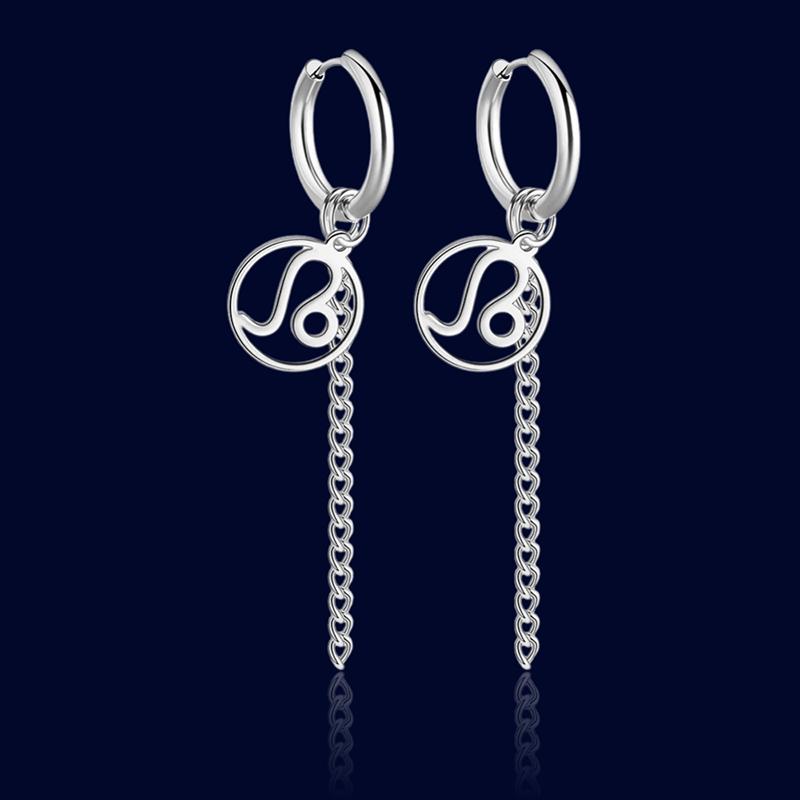 Boucles d'oreilles Pendantes Signe du Zodiaque Lion "Titania"