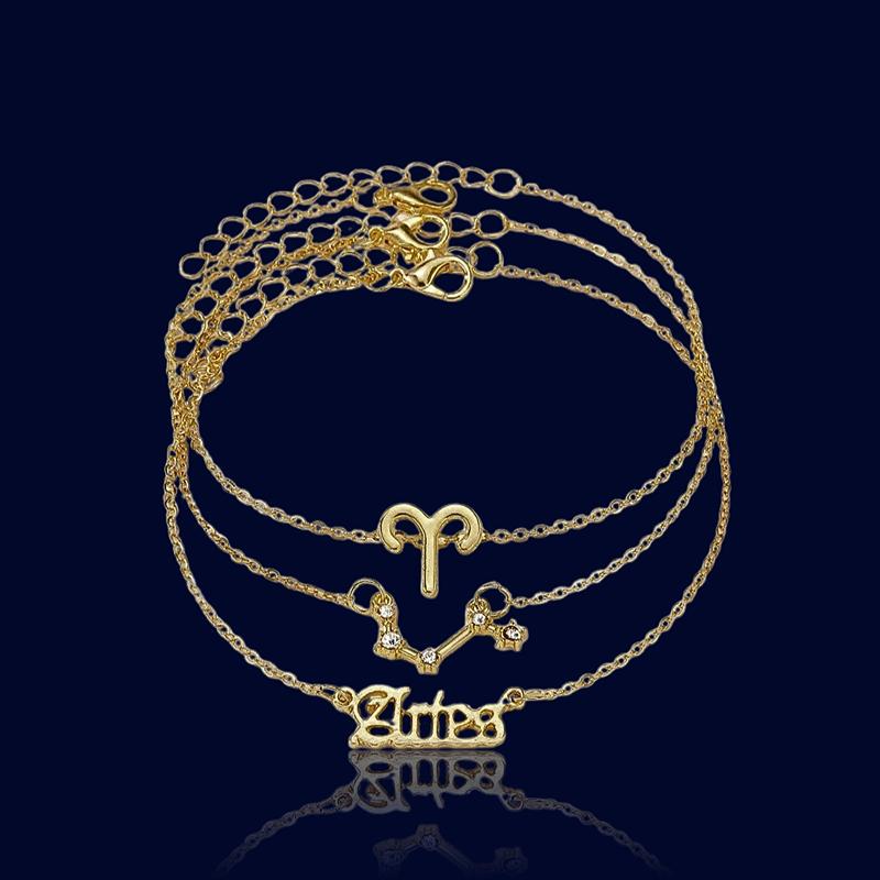 Bracelets de Cheville Astrologique 3 Pièces Bélier "Zeus"