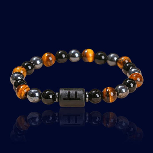 Bracelet Astro Gémeaux - Pierre d'Hématite "Atlas"