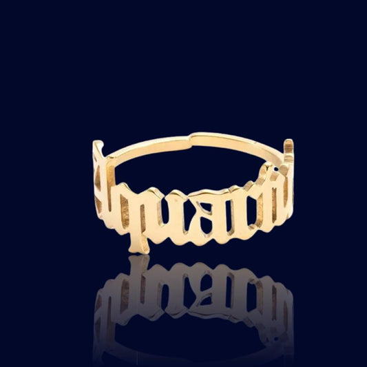 Bague Signe Zodiaque Ecriture Verseau "Alcyone"