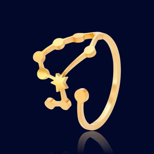 Bague Constellation Astrologique Lion "Cassiopeia"